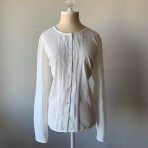 Forever 21 Cream Button Up Blouse NWT